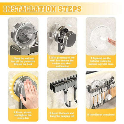 No Drill Kitchen Utensil Rack